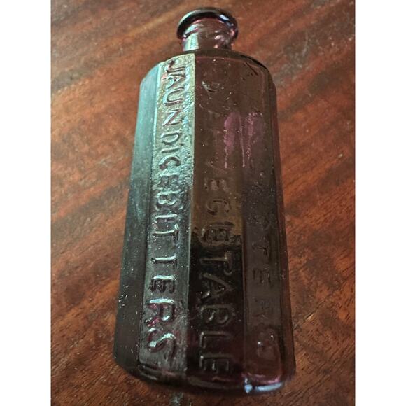 3 Purple Vintage Miniature Elixir and Medicine Bottles - Picture 8 of 13